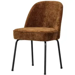 Esszimmerstuhl Vogue aus Chenille-Stoff, modern und komfortabel in Schwarz-Braun