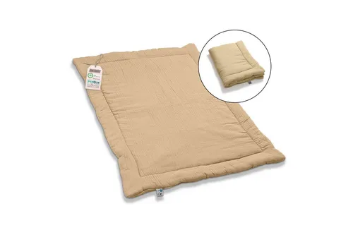 Krabbeldecke pic Bear Krabbeldecke Spieldecke Musselin 135cm x 95cm, pic Bear, sehr weicher Musselin Baumwolle Stoff