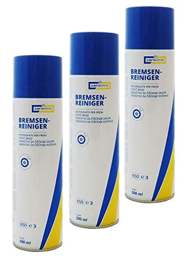 6x cartechnic Bremsenreiniger Spray 500ml, Entfetter, Ölentferner, Fettentferner