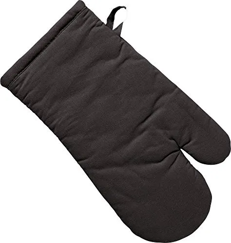 REDBEST Ofenhandschuh, Backofenhandschuh Seattle, 100% Baumwolle anthrazit Größe 15x30 cm - innen hitzebeständige Wattierung, außen feines, glattes Gewebe, mit Schlaufe (weitere Farben)