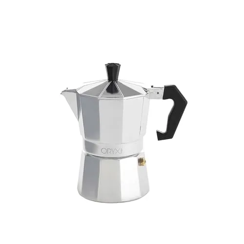 ORYX Espressokocher aus Aluminium 3 Tazas (150ml), Silber