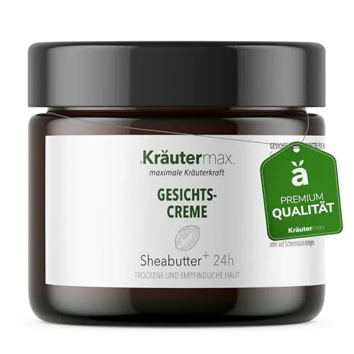 Sheabutter Gesichtscreme für Trockene Haut 100 ml - Tagespflege mit reinem Sheabutter, Olivenöl und Jojobaöl für strahlend schöne Haut, ohne bedenkliche Inhaltsstoffe – ideal für intensive Feuchtigkeit.