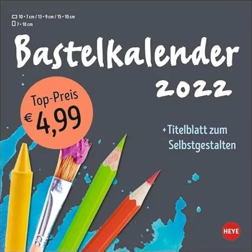 Bastelkalender anthrazit klein 2022