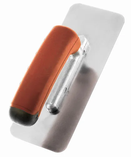 Glättekelle venezianisch SoftGrip PREMIUM abgerundetes Edelstahlblatt 240x100mm