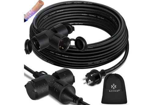 KESSER Verlängerungskabel 15m in schwarz von Kesser