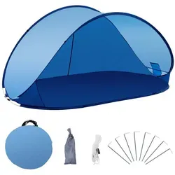 Duhome Pop Up Strandmuschel - UV Schutz Wurfzelt für Familien - Strandmuschel mit schneller Pop Up Funktion für einfachen Aufbau, idealer Sonnen- und Windschutz, perfekt für Strand, Camping und Gartenaktivitäten.