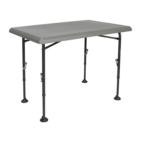 Westfield Campingtisch Resino 100 x 68 cm - Höhenverstellbar - Camping-Möbel mit kantenloser Kunststofftischplatte und stabilem Aluminiumrahmen. Ideal für unterwegs, leicht und kompakt mit einem Packmaß von 100 x 68 x 5 cm.