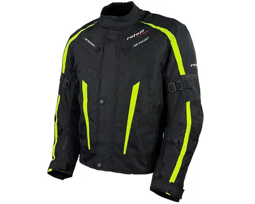 roleff Motorradjacke RO548 - Neongelb, wasserdicht, atmungsaktiv & mit Protektoren auch in großen Größen, in verschiedenen Farben erhältlich