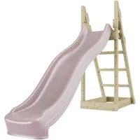 OutdoorToys Rutsche Luchs aus Holz in Rosa - 220 cm Spielspaß - Gartenspielhäuser: Die 220 cm lange OutdoorToys Rutsche Luchs in Altrosa bietet rasanten Spielspaß für Kinder ab 3 Jahren, ideal für endlose Abenteuer im eigenen Garten.