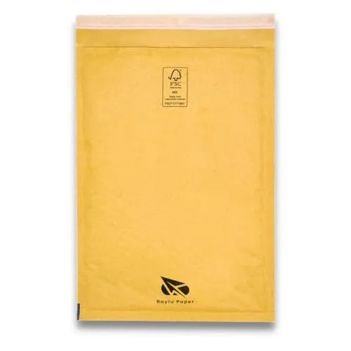 RAYLU PAPER – 10 Stück Gepolsterte Versandtaschen Braun Selbstklebende Luftpolsterumschläge Recycelbare Luftpolstertaschen für Dokumente und Warensendungen (110 x 160 mm)