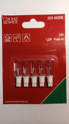 KONSTSMIDE Ersatzlämpchen 2121-052 24V 1,2W klar von Konstsmide