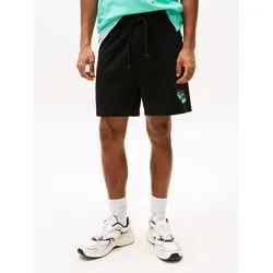 Tommy Jeans Sweatshorts TJM RLX STACK LOGO mit Kordelzug schwarz XL - Herren-Shorts aus 100% Baumwolle, ideal für lässige Freizeitlooks. Der Kordelzug sorgt für eine individuelle Passform und hohen Tragekomfort.