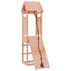 Spielturm mit Kletterwand aus Massivholz Douglasie - Schaukeln und Klettern im eigenen Garten! Dieser robuste Spielturm aus witterungsbeständigem Douglasienholz bietet eine Kletterwand, Plattform und Sandkasten für endlosen Spielspaß.