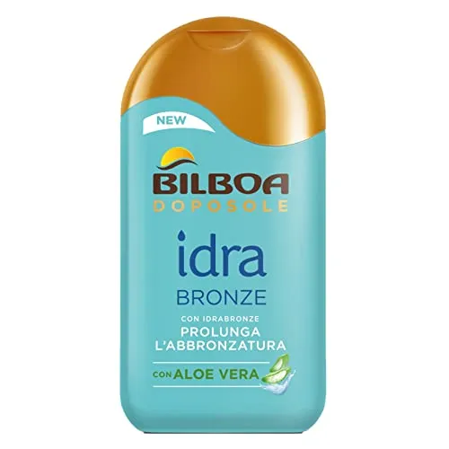 Bilboa After Sole Feuchtigkeitsspendende Hydrabronze, frische Wirkung, ideal für die Verlängerung der Bräunung, spendet Feuchtigkeit und macht die Haut weich, ideal für alle Hauttypen, 200 ml
