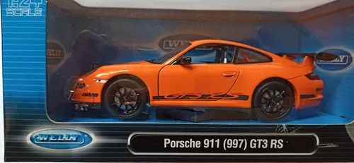 Welly Porsche 911 997 GT3 RS Coupe 2007 Green - 1:24 Modellbau - Detailgetreues 1:24 Modell des Porsche 911 GT3 RS, ideal für Sammler und Motorsport-Enthusiasten.
