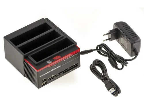 Dock Klonung Dockingstation 2X SATA + IDE 40 44 - USB 3.0 + Hub Kartenleser
