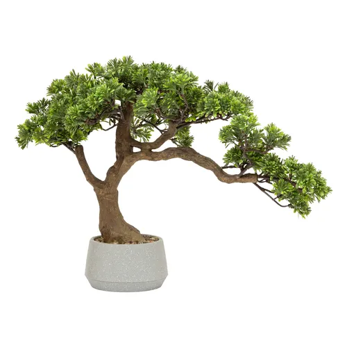 Atmosphera Kunstpflanze Bonsai-Baum POLIN 60 cm - Kunstpflanze für Innenräume – hyperrealistischer Bonsai-Baum, pflegeleicht und ideal für Wohnräume oder Büros. Bringt Exotik und Frische in jeden Raum.