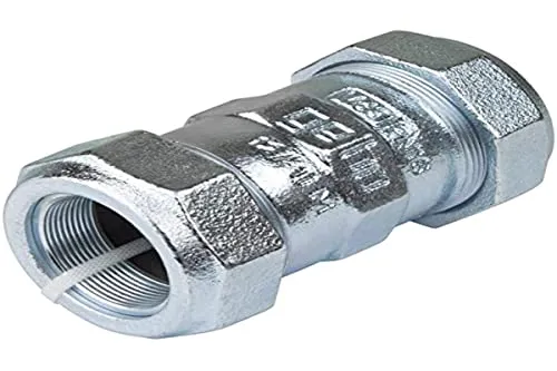 Gebo Armaturen Temperguss-Klemmverbinder O, beidseitig zum Klemmen 21,3 x 21,3 mm, 1/2 Zoll, 01.150.02.01