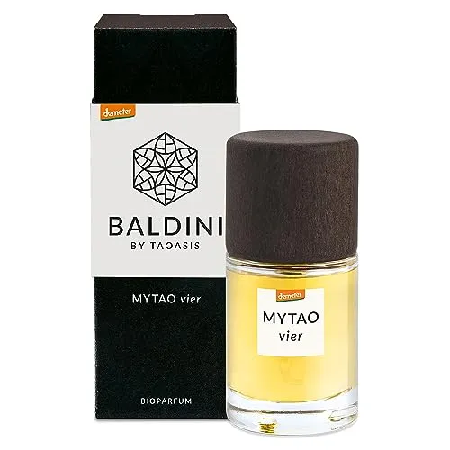 MYTAO vier Bioparfum 15 ml – 100% natürliche Rohstoffe - Erlebe die harmonische Duftkomposition aus süßem Sandelholz und zitrusfrischer Mandarine. MYTAO vier ist ein Bioparfum mit hochwertigen ätherischen Ölen und Bio-Alkohol – ideal für bewusste Duftliebhaber.