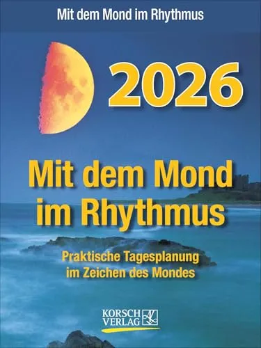 Mond Abreißkalender 2026: Tages-Abreisskalender zum Aufstellen I 12 x 16 cm