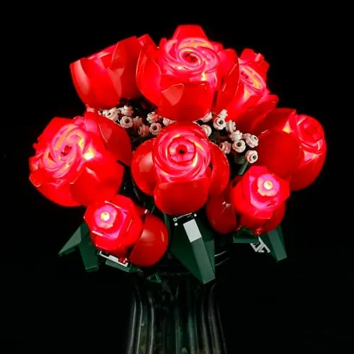 YEABRICKS LED Licht für Lego-10328 Icons Rosenstrauß Bausteine Modell (Lego Set Nicht enthalten)