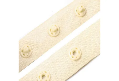 maDDma Druckknopf 3m Druckknopfband 18mm Druckknopf Band Bodyverschluss Miederband, Breite 18 mm Abstand 18 mm