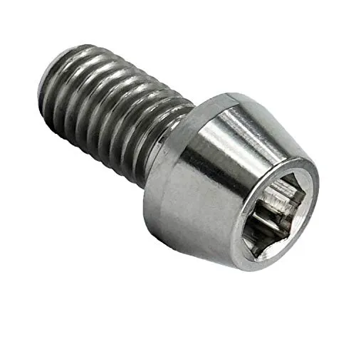 Fantic26 F26 Titan M6 Schraube DIN912 konisch für Fahrrad (Natur, 10 Millimeter)