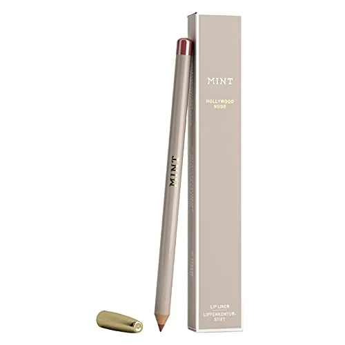 MINT by Dr. Mintcheva Lipliner Hollywood Nude (1,5 g) – Vegan &pflegend mit Kokosöl, Vitamin E – Lippenkonturenstift mit Blaupigmenten für optisch hellere Zähne & matt-samtiges Finish