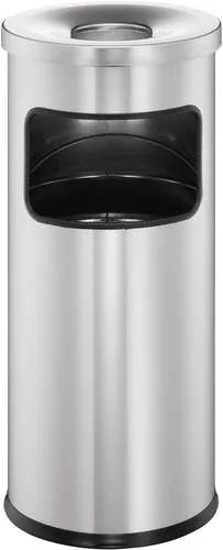 Durable 3332-23 Aschenbecher 19L - Kombi-Ascher für Innen- und Außenbereich, mit selbstlöschendem Aluminiumdeckel und 17L Papierkorb für einfache Reinigung und Sicherheit.