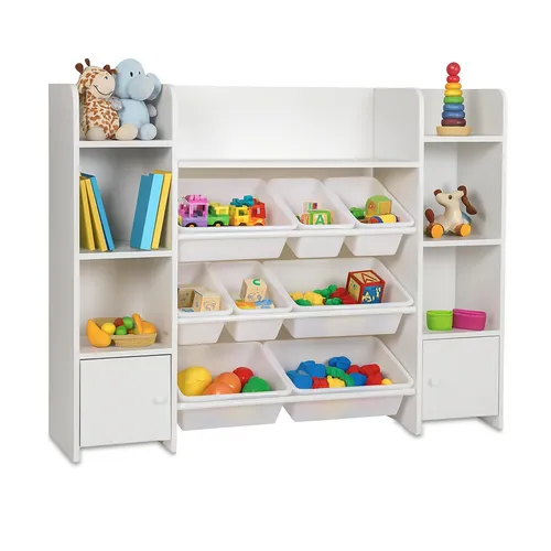 Kinderregal Spielzeugregal Bücherregal mit 8 Boxen - Regale & Aufbewahrung, vielseitig einsetzbar mit 8 Boxen für optimale Organisation von Spielzeug und Büchern - ideal für jedes Kinderzimmer.