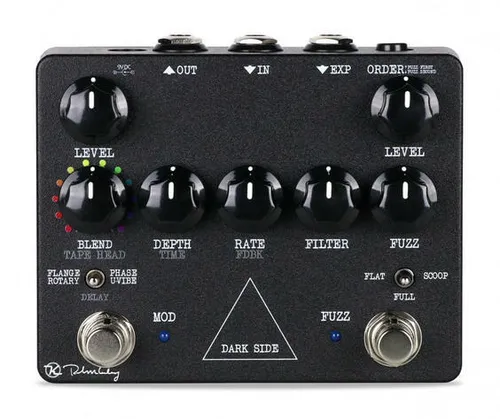 Keeley Dark Side - Neo-Vintage Fuzz, Delay & Modulation - Gitarren-Effektgerät für E-Gitarren mit einzigartigem Analog-Digital-Hybrid, bietet vielseitige Klangmöglichkeiten für kreative Musiker.