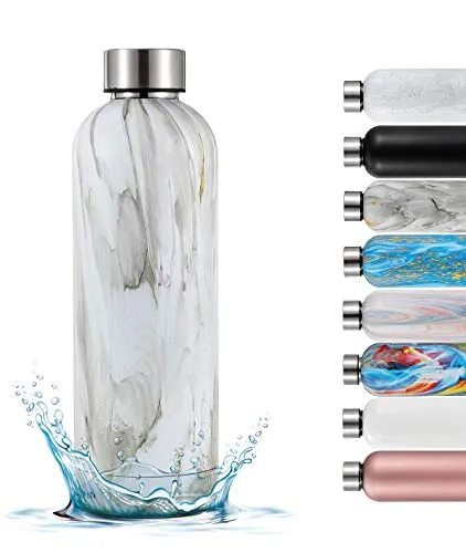 ZERTAGO Edelstahl Trinkflasche 500 ml Doppelwandige Thermosflasche Kohlensäure geeignet Auslaufsicher