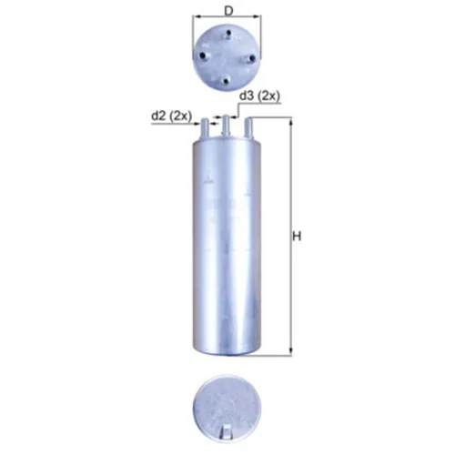 Kraftstofffilter KNECHT KL229/11 - Kraftstofffilter für zuverlässige Kraftstoffversorgung, Durchmesser 80,65 mm, Höhe 276,2 mm – optimal für verschiedene Fahrzeugmodelle.