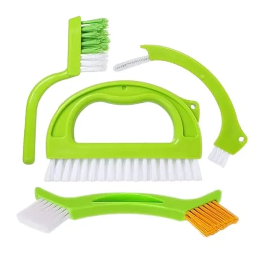 4-Teiliges Reinigungsbürsten-Set, Haushalts-Reinigungsbürsten-Set, Badezimmer-Spaltreinigungsbürste, Rillenreinigungswerkzeug, Multifunktionale Küchen-Reinigungsbürste, Bürste Zum Reinigen Von Spalten