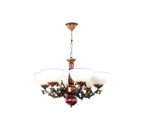 Klassischer Deckenleuchter Braun aus Glas - Eleganter Deckenleuchter im Barockstil, ideal für Esszimmer und Foyers. Maße: Ø 56 cm x 55 cm, mit E27-Fassung. Schaffen Sie eine stimmungsvolle Atmosphäre in jedem Raum.