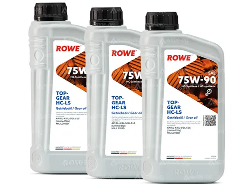 Liter (3x1L) ROWE HIGHTEC TOPGEAR SAE 75W-90 HC-LS Getriebeöl Achsantrieben 3