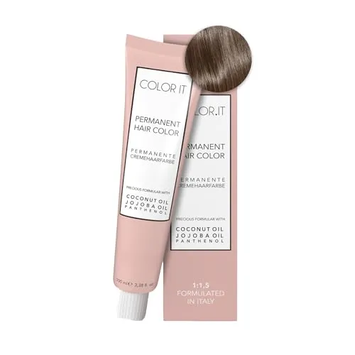 COLOR.IT by BM - Permanente Haarfarbe in Salonqualität, 100ml (8.75 Hellbraun Braun Mahagoni, 1er Pack)