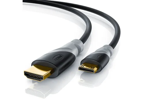 CSL HDMI-Kabel, 2.0, HDMI Typ C (Mini), HDMI Typ A (500 cm), Ultra HD, UHD, 2160p, 4k bei 30 Hz, 1080p, 3D, Ethernet - 5m