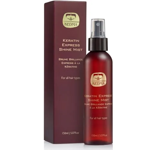 Kedma - Express Glanz-Keratin-Spray - Für schwer zu stylendes Haar - Weichmachend, reparierend und glänzend - Mit Arganöl und Mineralien aus dem Toten Meer - 150ml