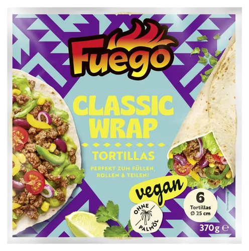 Classic Tortillas 25 cm, weich, flexibel und vielseitig, mit verbesserter Rezeptur