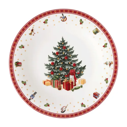 Villeroy & Boch Toy's Delight Specials Platzteller Bunt - Festlicher Pizzateller aus hochwertigem Porzellan, spülmaschinenfest und mikrowellensicher, ideal für Weihnachtsfeiern und besondere Anlässe.