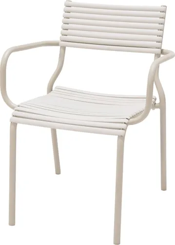 Primaster Gartenstuhl Aluminium Tossa stapelbar in Coral Sand - Der Primaster Gartenstuhl Aluminium Tossa in Coral Sand ist leicht, wetterfest und ideal für den Außenbereich. Perfekt zum Stapeln und Platzsparen, bietet er Komfort und Stil für jeden Garten.