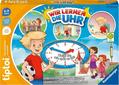 Ravensburger 00126 - tiptoi® Wir lernen die Uhr, Lernspiel Mit Stunden und Mi