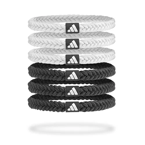 Adidas Braided Hair Ties - Black & White