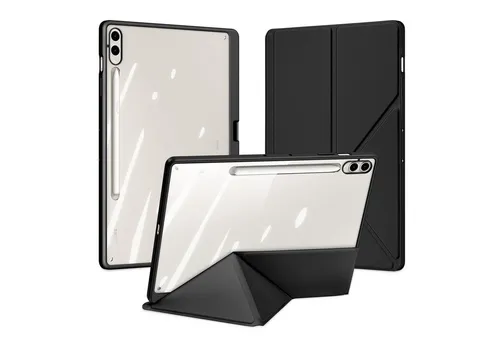 Dux Ducis Tablet-Hülle für Samsung Galaxy Tab S10 Lite - Hochwertige Kunstlederhülle mit transparenter Rückseite. Mehrere Standwinkel für freihändiges Surfen und Spielen. Mit Wake/Sleep-Funktion und Platz für einen Stift. Schützt vor Kratzern und Stößen.