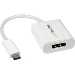 ST CDP2DPW - USB-C zu DisplayPort Adapter 4K 60Hz, weiß - Erleben Sie gestochen scharfe UHD-Qualität mit diesem kompakten USB-C zu DisplayPort Adapter. Ideal für MacBook und andere USB-C Geräte, mühelose Verbindung und maximale Mobilität.