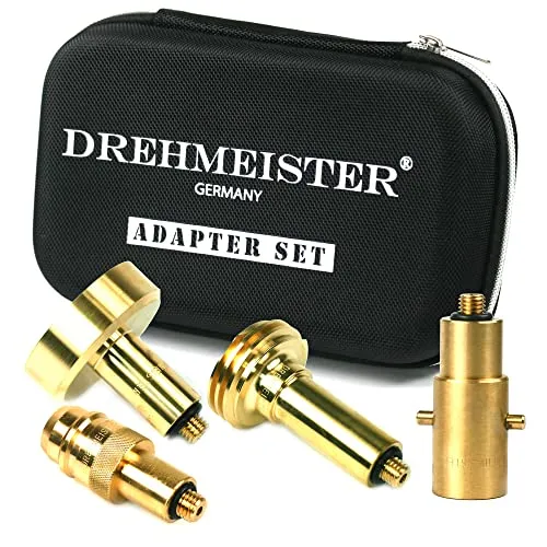 Drehmeister LPG Adapter Set M10 lang - Universeller Tankadapter für Gasfahrzeuge - Kabel & Adapter für Transportsysteme. Komplettes Set für alle europäischen Zapfpistolen-Anschlüsse im praktischen Etui - ideal für sicheres LPG Tanken unterwegs!
