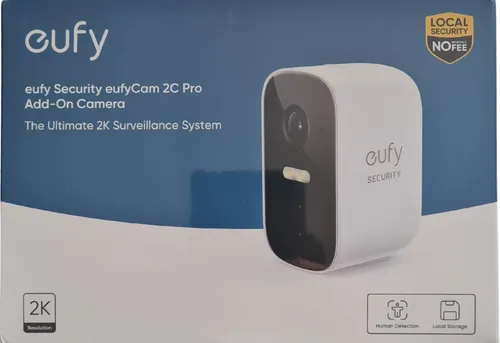 eufy Security Überwachungskamera eufyCam S220 - Zusätzliche Sicherheitskamera (1-tlg), hochauflösende 1080p Videoqualität und intelligente Bewegungsverfolgung