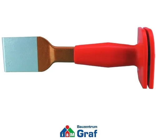 HaWe 103.66 Fugenmeißel mit breitem Blatt 60 mm - Meißel mit Handschutz, ideal für präzises Arbeiten in Fugen und an schwer zugänglichen Stellen.