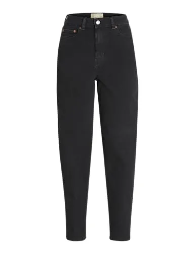 JJXX Damen JXLISBON MOM HW C4143 DNM NOOS Jeans - Jeans in Black Denim, leicht und besonders dehnbar für optimalen Komfort und Bewegungsfreiheit.